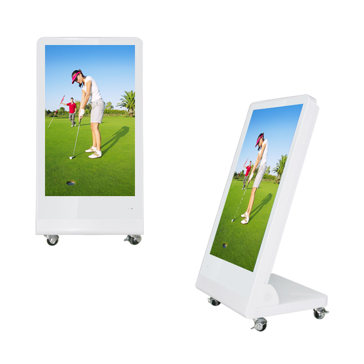 32 Inch Big Tablet Type LCD Advertising Player With Wheels