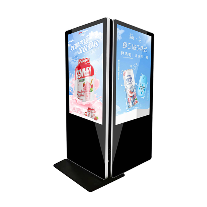 49 Inch Double Sided Lcd Advertising Player Floor Stand