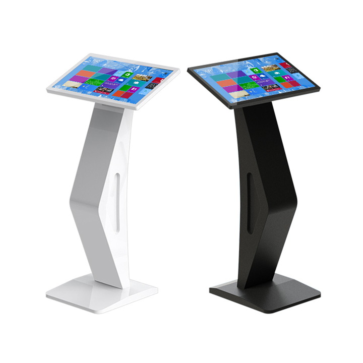 White 21.5 Inch Interactive Information Touchscreen Kiosk