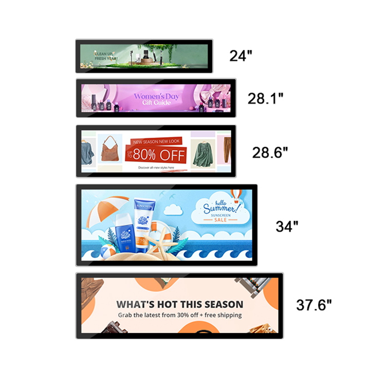 28.1 Inch Ultra Wide Stretched Bar Tft LCD Digital Signage