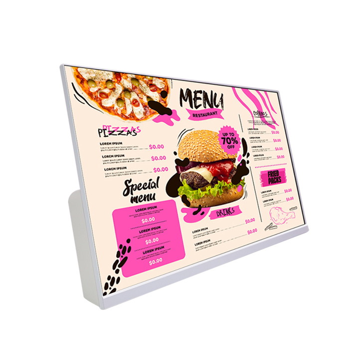 Table Top 21.5 Inch Restaurant Order LCD Screen Digital Signage